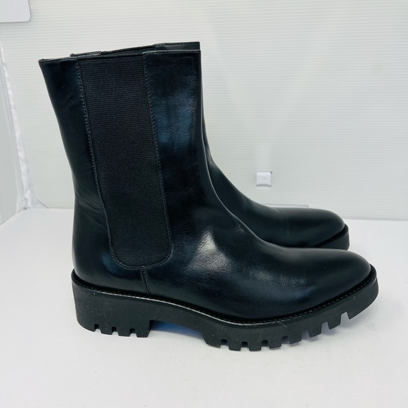 THEORY***CHELSEA BOOTIE In Black Leather**EU 40; US 10 $475 - Picture 7 of 12